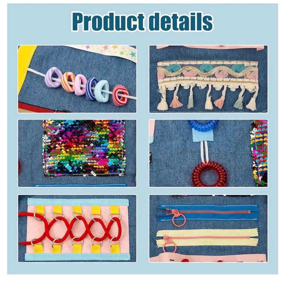 Fidget Blanket/Apron for Elderly, Dementia, Special Needs Sensory - Picture 2 of 7